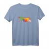 Reining T-Shirt für Westernreiten - Buntes Splash Farben Shirt als Geschenk für Pferdeliebhaberinnen und Reiterinnen