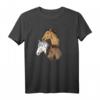 Wildpferde T-Shirt für Mädchen und Frauen - Pferdeshirt Reiten, Geschenkidee für Pferdebesitzer
