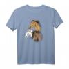 Wildpferde T-Shirt für Mädchen und Frauen - Pferdeshirt Reiten, Geschenkidee für Pferdebesitzer