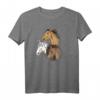 Wildpferde T-Shirt für Mädchen und Frauen - Pferdeshirt Reiten, Geschenkidee für Pferdebesitzer