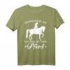 Unterschätze Nie Eine Frau Mit Einem Pferd - Lustiges Reiter T-Shirt für Pferdeliebhaber, Pferdefreunde & Pferdenarrs als Geschenk