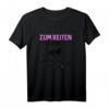Zum Reiten geboren zur Schule gezwungen - Lustiges Pferde Spruch T-Shirt für Reiterinnen und Pferdefreunde, ideal zum Geburtstag & Weihnachten