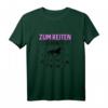 Zum Reiten geboren zur Schule gezwungen - Lustiges Pferde Spruch T-Shirt für Reiterinnen und Pferdefreunde, ideal zum Geburtstag & Weihnachten