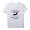 Zum Reiten geboren zur Schule gezwungen - Lustiges Pferde Spruch T-Shirt für Reiterinnen und Pferdefreunde, ideal zum Geburtstag & Weihnachten