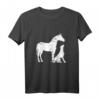 Damen Hund Pferd Motiv - Lustiges und süßes Reiter und Hunde Design T-Shirt, perfektes Geschenk für Tierliebhaberinnen