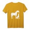 Damen Hund Pferd Motiv - Lustiges und süßes Reiter und Hunde Design T-Shirt, perfektes Geschenk für Tierliebhaberinnen