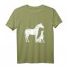 Damen Hund Pferd Motiv - Lustiges und süßes Reiter und Hunde Design T-Shirt, perfektes Geschenk für Tierliebhaberinnen