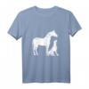 Damen Hund Pferd Motiv - Lustiges und süßes Reiter und Hunde Design T-Shirt, perfektes Geschenk für Tierliebhaberinnen