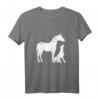 Damen Hund Pferd Motiv - Lustiges und süßes Reiter und Hunde Design T-Shirt, perfektes Geschenk für Tierliebhaberinnen