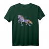 Hengst Mähne Motiv Pferd Tiermotiv Reiten Reitsport T-Shirt – Klassisch geschnitten, doppelt genähter Saum für Pferdeliebhaber