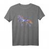 Hengst Mähne Motiv Pferd Tiermotiv Reiten Reitsport T-Shirt – Klassisch geschnitten, doppelt genähter Saum für Pferdeliebhaber