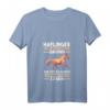 Damen Reiten T-Shirt mit Haflinger Pferd Design - V-Ausschnitt, Perfekt für Pferdefans und Reiterinnen