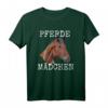 PFERDE MÄDCHEN Shirt für Mädchen und Damen | Reiterin Reiten PFERD T-Shirt mit klassischem Schnitt und doppeltem Saum