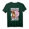 Hoch die Hufen 9. Geburtstag T-Shirt für Mädchen - Lustiges Pferde Reiten Spruch, perfekte Geschenkidee für 9-Jährige Pferdeliebhaberinnen