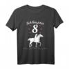 Kindergeburtstag Reiten Mädchen T-Shirt - Ich bin jetzt 8, ideales Geschenk für Pferdeliebende Reiterinnen zum Geburtstag