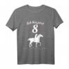 Kindergeburtstag Reiten Mädchen T-Shirt - Ich bin jetzt 8, ideales Geschenk für Pferdeliebende Reiterinnen zum Geburtstag