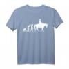 Westernreiten Westernreiter Cowboy Reiten Evolution Reiter T-Shirt – Klassisch geschnitten, perfekt für Reitsportfans und Westernliebhaber