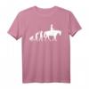 Westernreiten Westernreiter Cowboy Reiten Evolution Reiter T-Shirt – Klassisch geschnitten, perfekt für Reitsportfans und Westernliebhaber