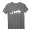 Westernreiten Westernreiter Cowboy Reiten Evolution Reiter T-Shirt – Klassisch geschnitten, perfekt für Reitsportfans und Westernliebhaber