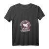 Damen 'Unterschätze nie Frau mit Friesen' Reiterin Pferd T-Shirt mit V-Ausschnitt – Perfektes Geschenk für Pferdeliebhaberinnen zu Geburtstag & Weihnachten