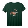 Lustiges Rennpferd mit Reiter T-Shirt – Pferde Geschenk Idee für Pferdefreunde, Reitsportfans und Kinder