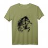 Wilder Hengst Pferd aufbäumend Reiterin T-Shirt – Cooles Geschenk für Pferdeliebhaber und Reiterinnen