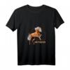 Damen Haflinger Reiterin T-Shirt mit V-Ausschnitt – Süßes Pferde-Design, Perfekt für Reiterinnen, Haflinger-Fans & Pferdeliebhaberinnen