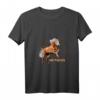 Damen Haflinger Reiterin T-Shirt mit V-Ausschnitt – Süßes Pferde-Design, Perfekt für Reiterinnen, Haflinger-Fans & Pferdeliebhaberinnen