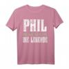 Lustiges Vorname Phil T-Shirt - Geschenk für Männer, Kinder und Jungen mit Namen Phil, mit Spruch 'Der Mann. Der Mythos. Die Legende.'