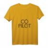 Damen Co-Pilot T-Shirt mit V-Ausschnitt - Flugzeug Luftfahrt Design für Pilotenfrauen, perfektes Geschenk für Flugzeugfans