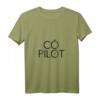 Damen Co-Pilot T-Shirt mit V-Ausschnitt - Flugzeug Luftfahrt Design für Pilotenfrauen, perfektes Geschenk für Flugzeugfans