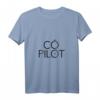 Damen Co-Pilot T-Shirt mit V-Ausschnitt - Flugzeug Luftfahrt Design für Pilotenfrauen, perfektes Geschenk für Flugzeugfans