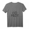 Damen Co-Pilot T-Shirt mit V-Ausschnitt - Flugzeug Luftfahrt Design für Pilotenfrauen, perfektes Geschenk für Flugzeugfans