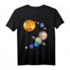 Planeten im Sonnensystem mit Pluto - Raum T-Shirt für Astronomie- und Wissenschaftsliebhaber, Lehrer & Retro-Planetfans