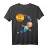 Planeten im Sonnensystem mit Pluto - Raum T-Shirt für Astronomie- und Wissenschaftsliebhaber, Lehrer & Retro-Planetfans