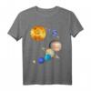 Planeten im Sonnensystem mit Pluto - Raum T-Shirt für Astronomie- und Wissenschaftsliebhaber, Lehrer & Retro-Planetfans