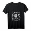 Damen Planking for Pizza – Lustiges Workout T-Shirt mit V-Ausschnitt für Fitness & Spaß