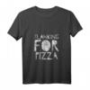 Damen Planking for Pizza – Lustiges Workout T-Shirt mit V-Ausschnitt für Fitness & Spaß