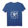 Damen Planking for Pizza – Lustiges Workout T-Shirt mit V-Ausschnitt für Fitness & Spaß