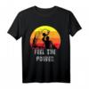 Wasserball Spieler Silhouette | Water Polo Feel the Power T-Shirt – Vintage Design für Wasserball Fans & Spieler