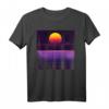 HapMonkey Retro T-Shirt im 80er Jahre Stil mit Vaporwave & Outrun Design – Leuchtende Farben & geometrische Muster