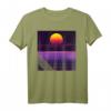 HapMonkey Retro T-Shirt im 80er Jahre Stil mit Vaporwave & Outrun Design – Leuchtende Farben & geometrische Muster