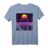 HapMonkey Retro T-Shirt im 80er Jahre Stil mit Vaporwave & Outrun Design – Leuchtende Farben & geometrische Muster