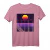HapMonkey Retro T-Shirt im 80er Jahre Stil mit Vaporwave & Outrun Design – Leuchtende Farben & geometrische Muster