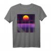HapMonkey Retro T-Shirt im 80er Jahre Stil mit Vaporwave & Outrun Design – Leuchtende Farben & geometrische Muster
