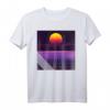 HapMonkey Retro T-Shirt im 80er Jahre Stil mit Vaporwave & Outrun Design – Leuchtende Farben & geometrische Muster