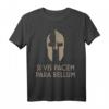 Spartan Helm mit lateinischem Motto 'si VIS PACEM, Para BELLUM' – Militärisches T-Shirt für Verteidigung, Freiheit & Individualismus zum HapMonkey