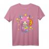 Japanisches Kawaii Kimono T-Shirt mit Kokeshi Puppe, Panda & Katze – Perfekt für Anime, Blumen & japanische Tradition