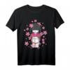 Kawaii Japanisches T-Shirt mit Kokeshi Puppe, Kimono und Glückskatze – Perfekt für Japan-Fans und Kulturbegeisterte