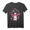 Kawaii Japanisches T-Shirt mit Kokeshi Puppe, Kimono und Glückskatze – Perfekt für Japan-Fans und Kulturbegeisterte